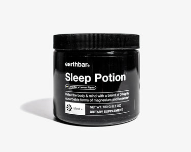 A jar of Sleep Potion supplement from Earthbar.