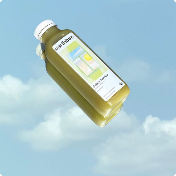 bottle of celery sunrise juice