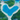 Heart-shaped island with turquoise water surrounded by greenery